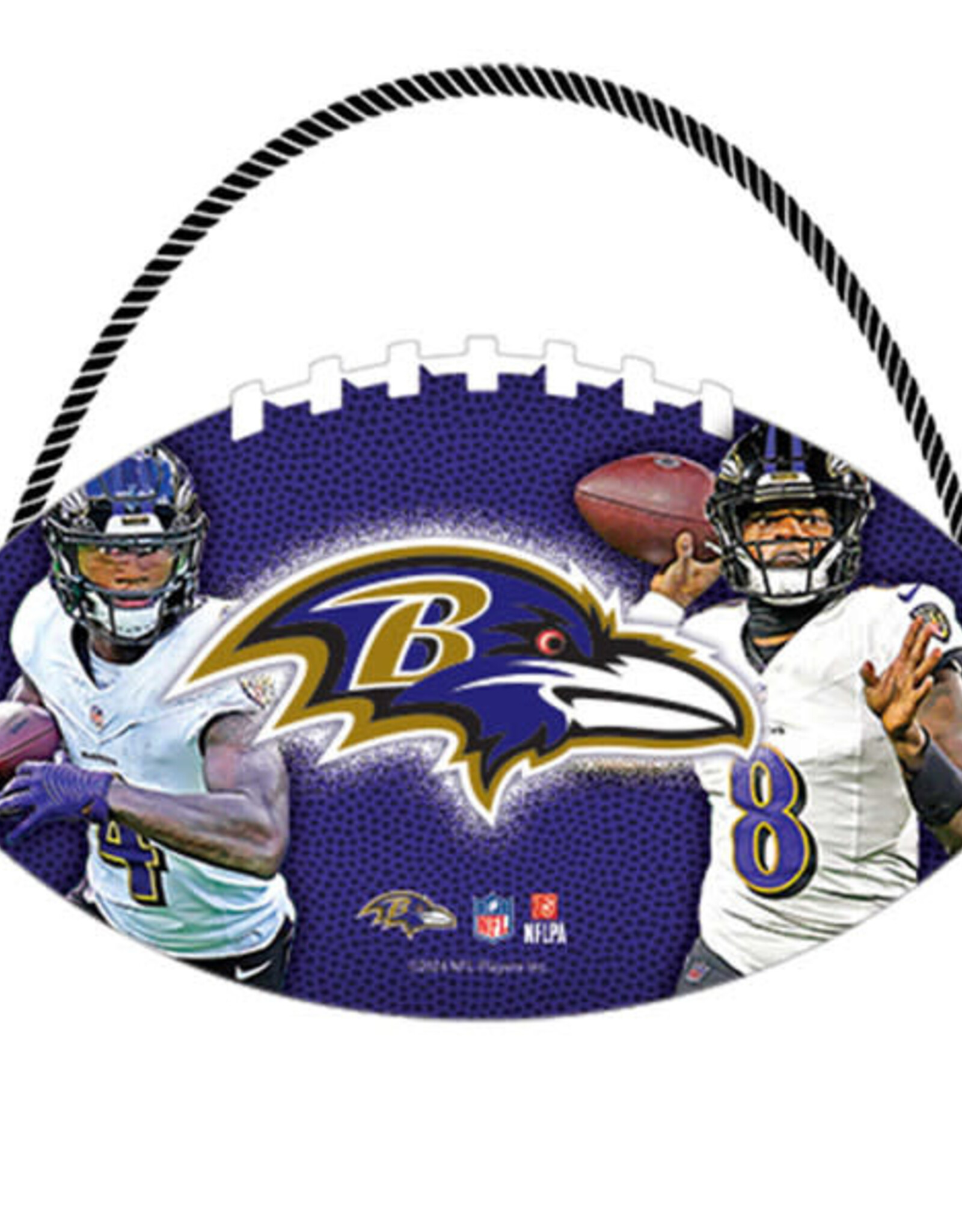 Open Road Brands Baltimore Ravens Football Hanging Wood Sign