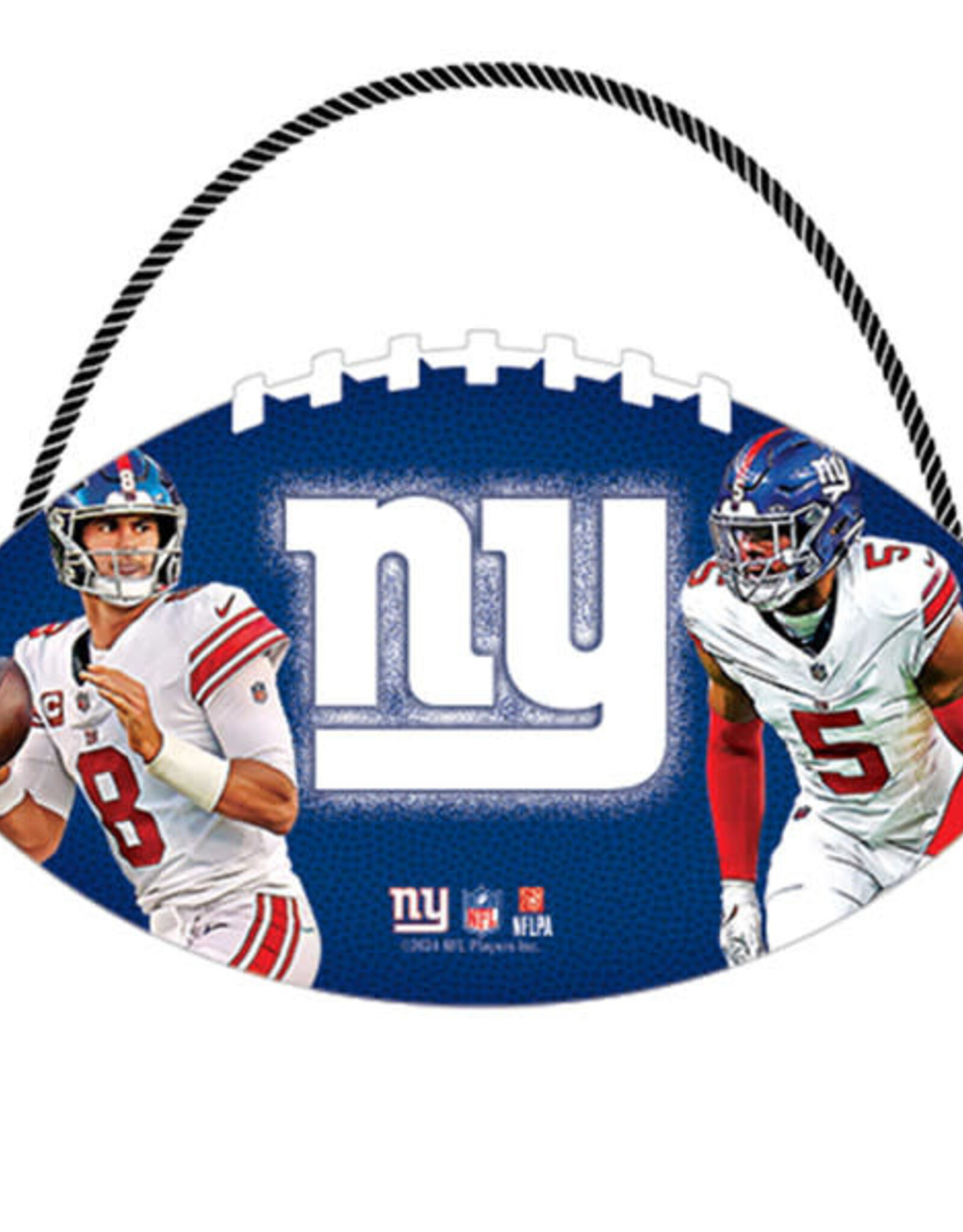 Open Road Brands New York Giants Football Hanging Wood Sign