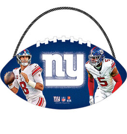 Open Road Brands New York Giants Football Hanging Wood Sign