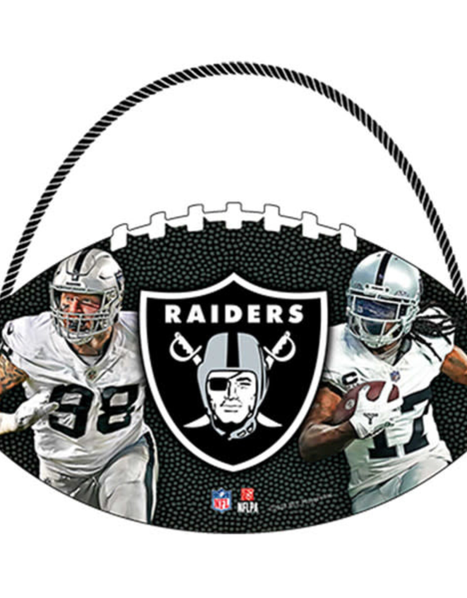 Open Road Brands Las Vegas Raiders Football Hanging Wood Sign