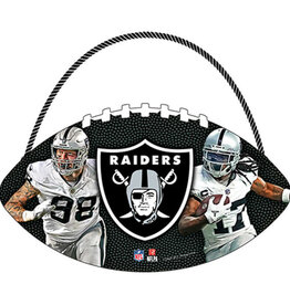 Open Road Brands Las Vegas Raiders Football Hanging Wood Sign