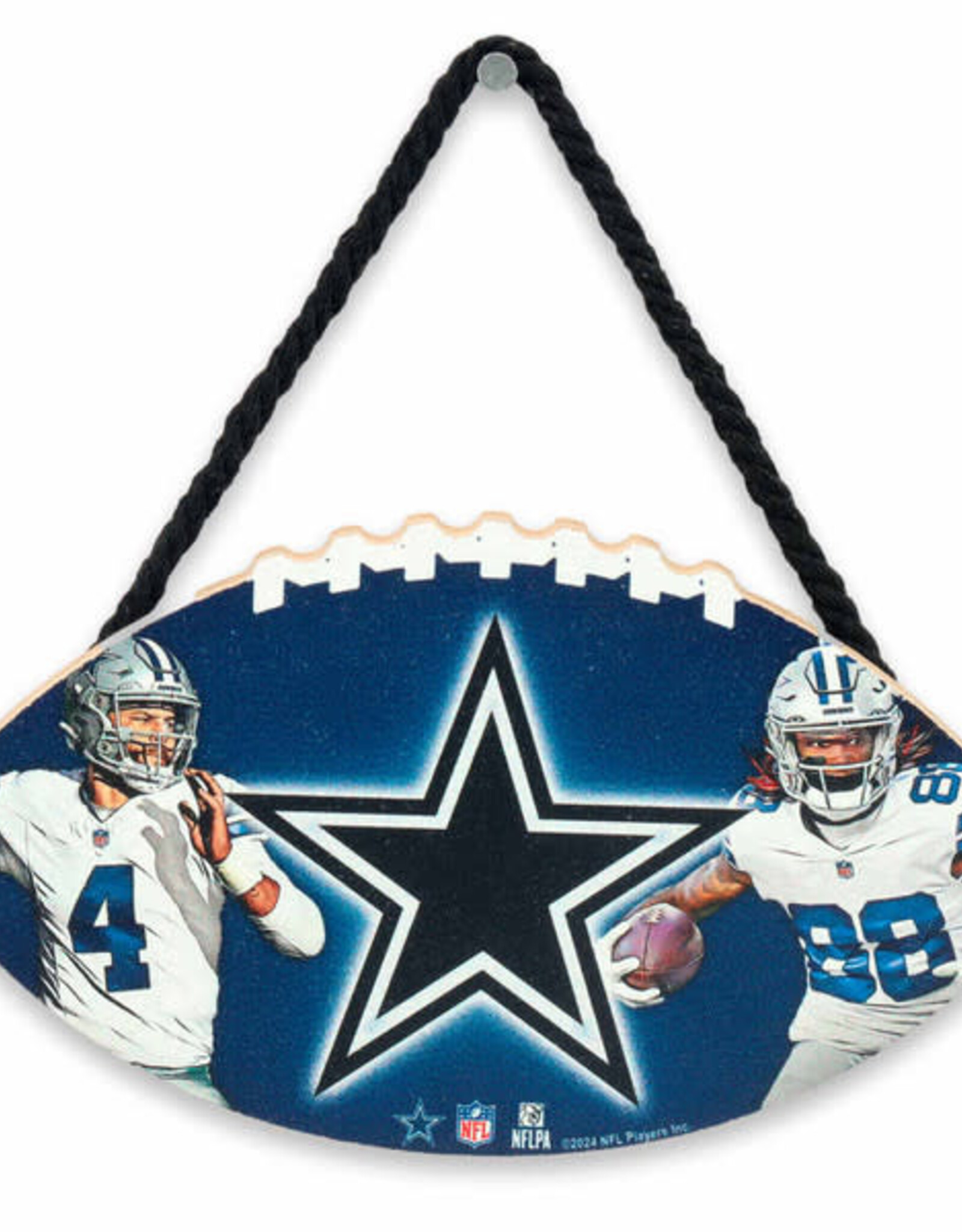 Open Road Brands Dallas Cowboys Football Hanging Wood Sign