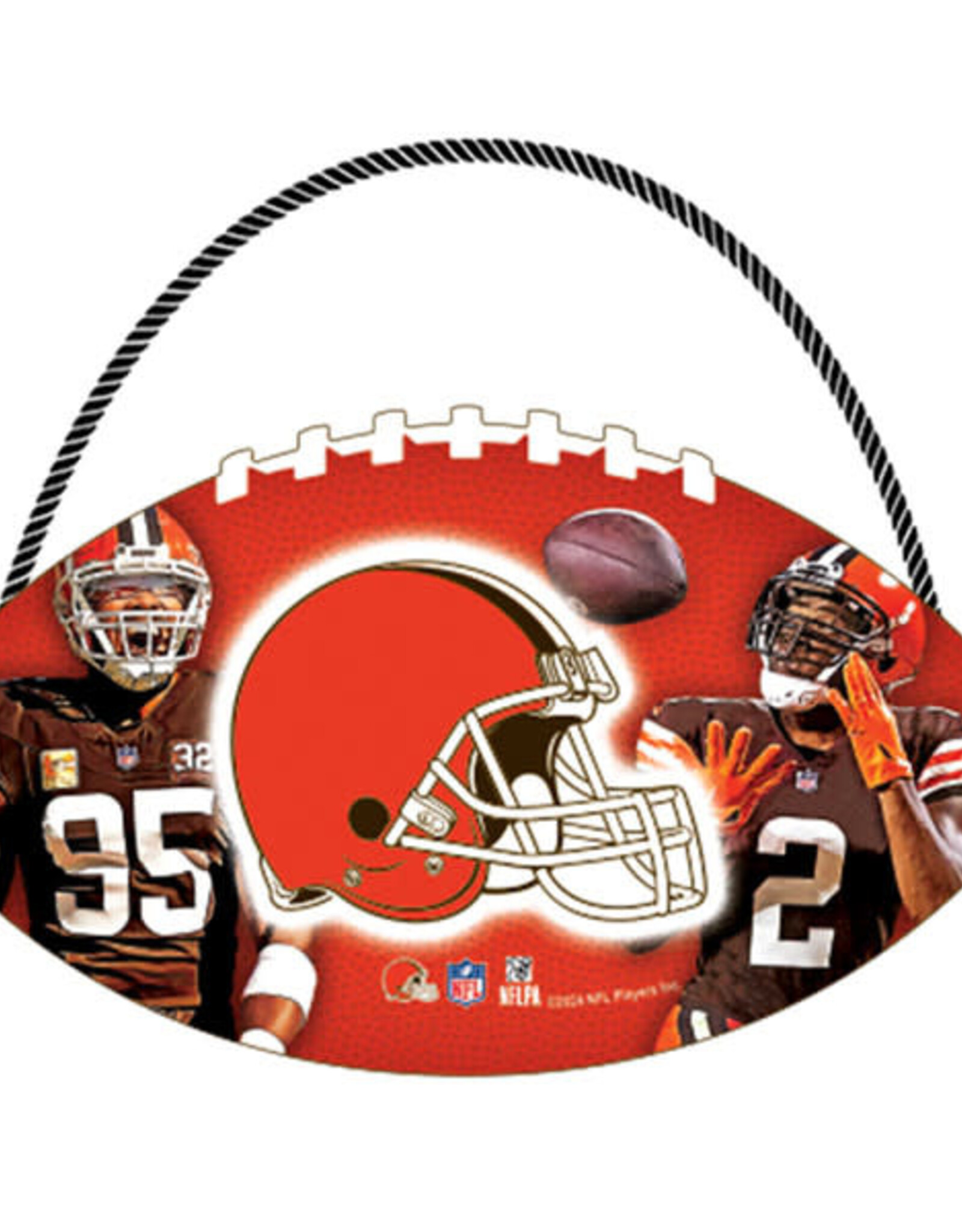 Open Road Brands Cleveland Browns Football Hanging Wood Sign