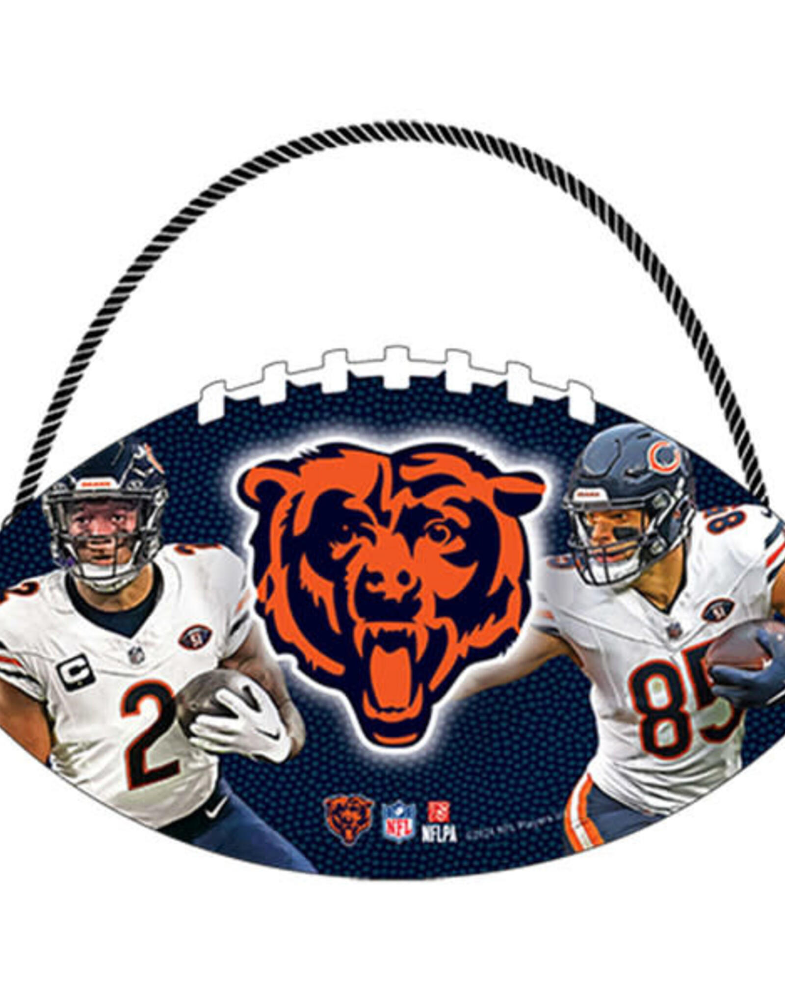 Open Road Brands Chicago Bears Football Hanging Wood Sign