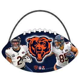 Open Road Brands Chicago Bears Football Hanging Wood Sign