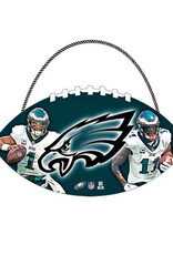 Open Road Brands Philadelphia Eagles Football Hanging Wood Sign