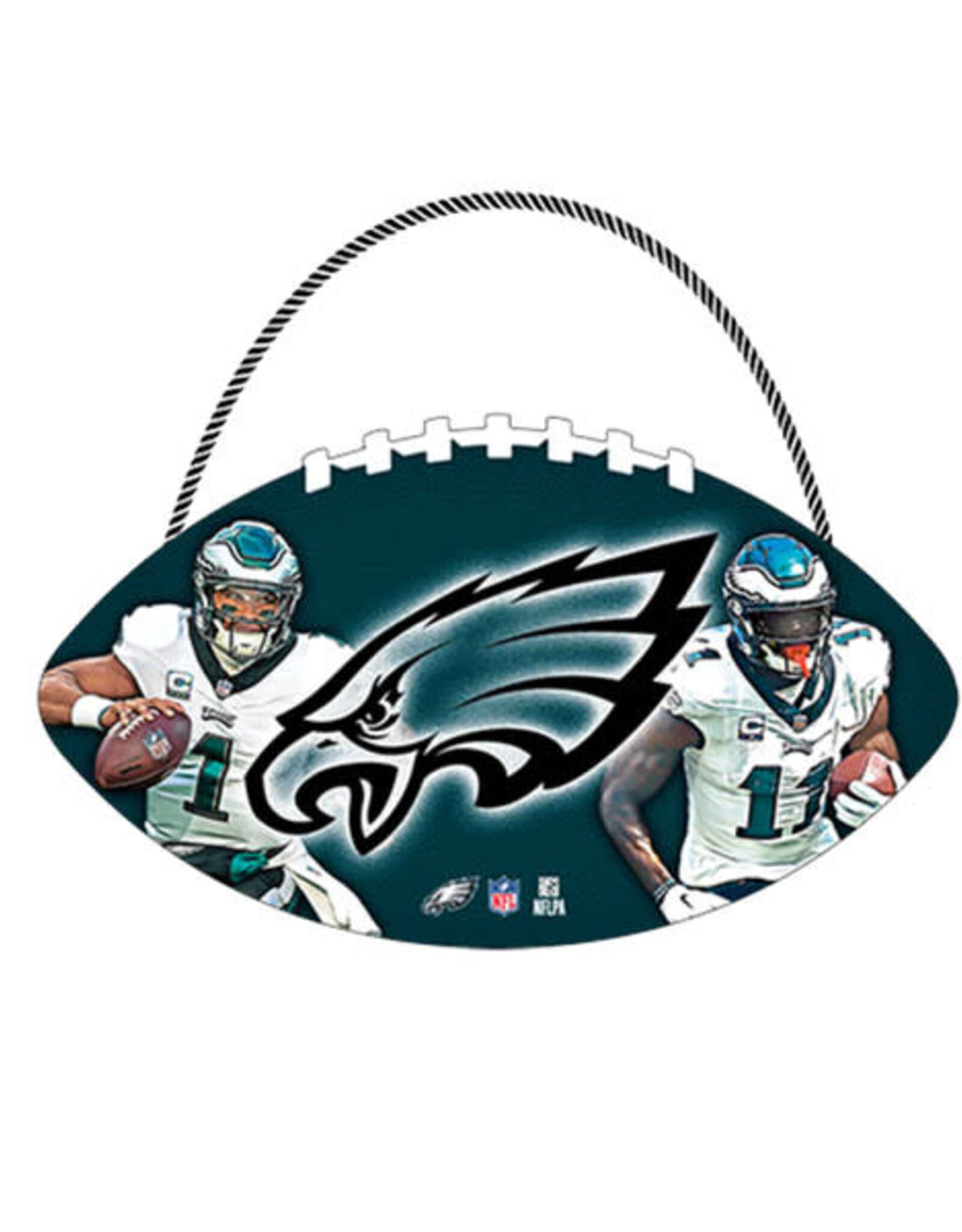 Open Road Brands Philadelphia Eagles Football Hanging Wood Sign
