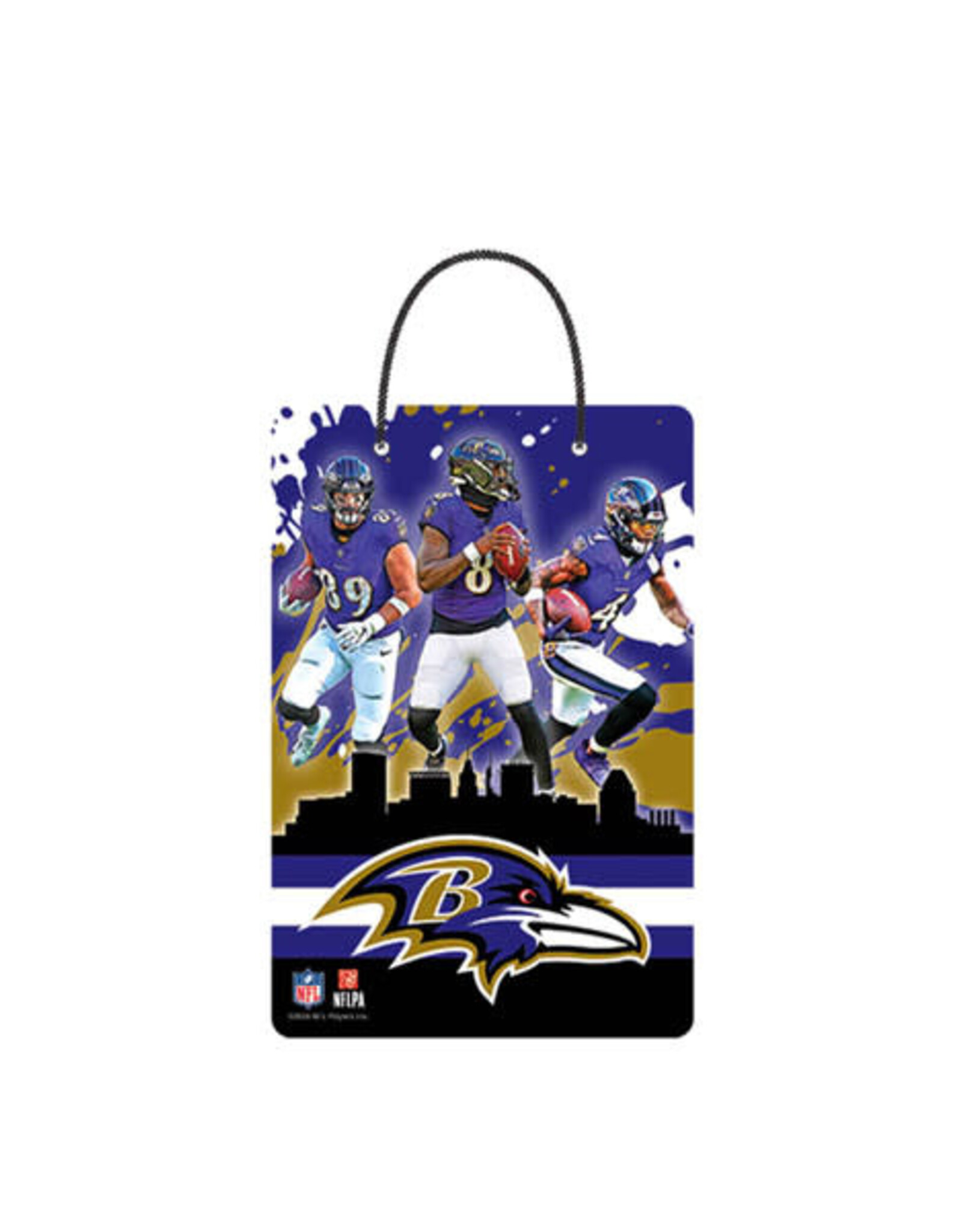 Open Road Brands Baltimore Ravens Skyline Hanging X-Metal Sign