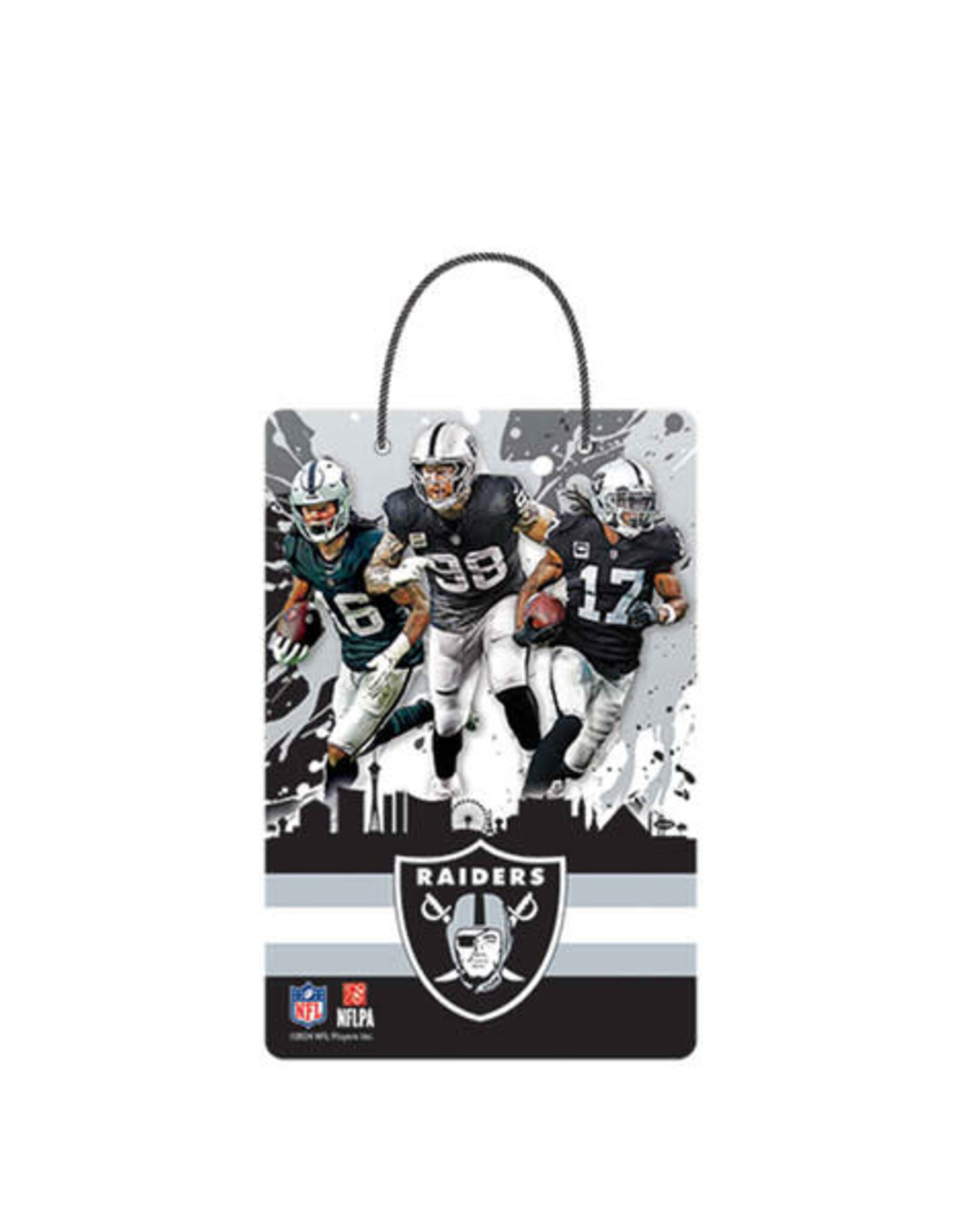 Open Road Brands Las Vegas Raiders Skyline Hanging X-Metal Sign
