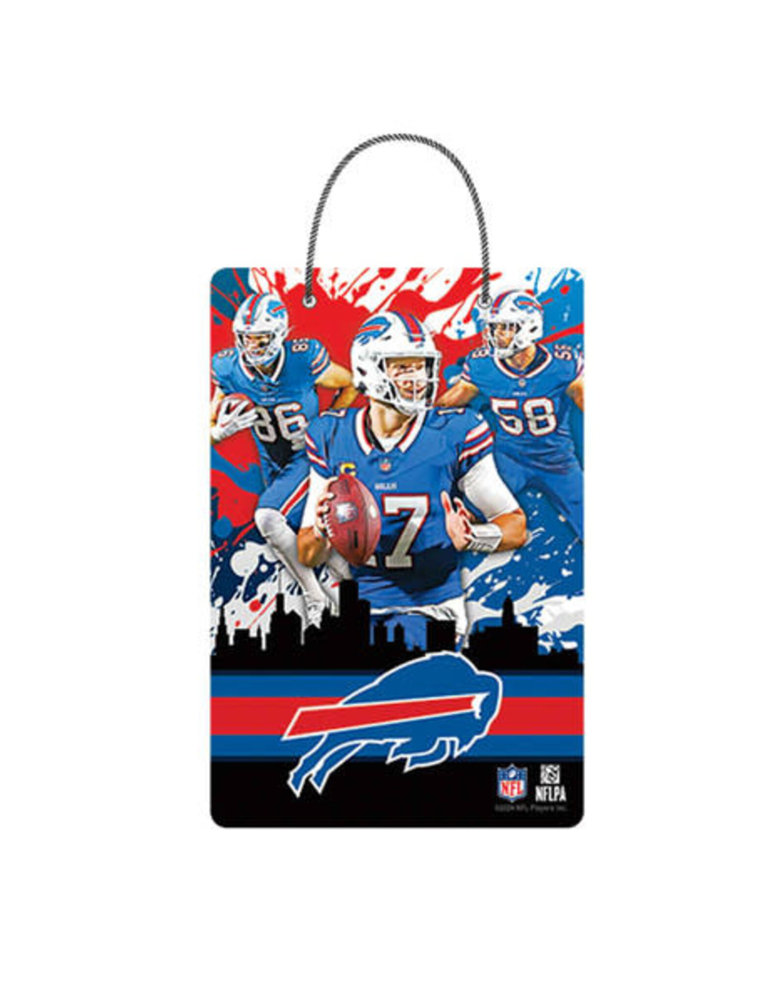 Open Road Brands Buffalo Bills Skyline Hanging X-Metal Sign