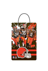 Open Road Brands Cleveland Browns Skyline Hanging X-Metal Sign