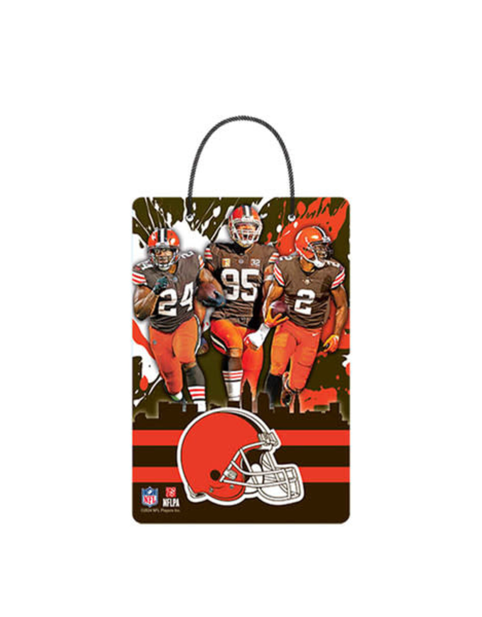 Open Road Brands Cleveland Browns Skyline Hanging X-Metal Sign