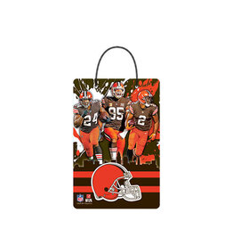 Open Road Brands Cleveland Browns Skyline Hanging X-Metal Sign
