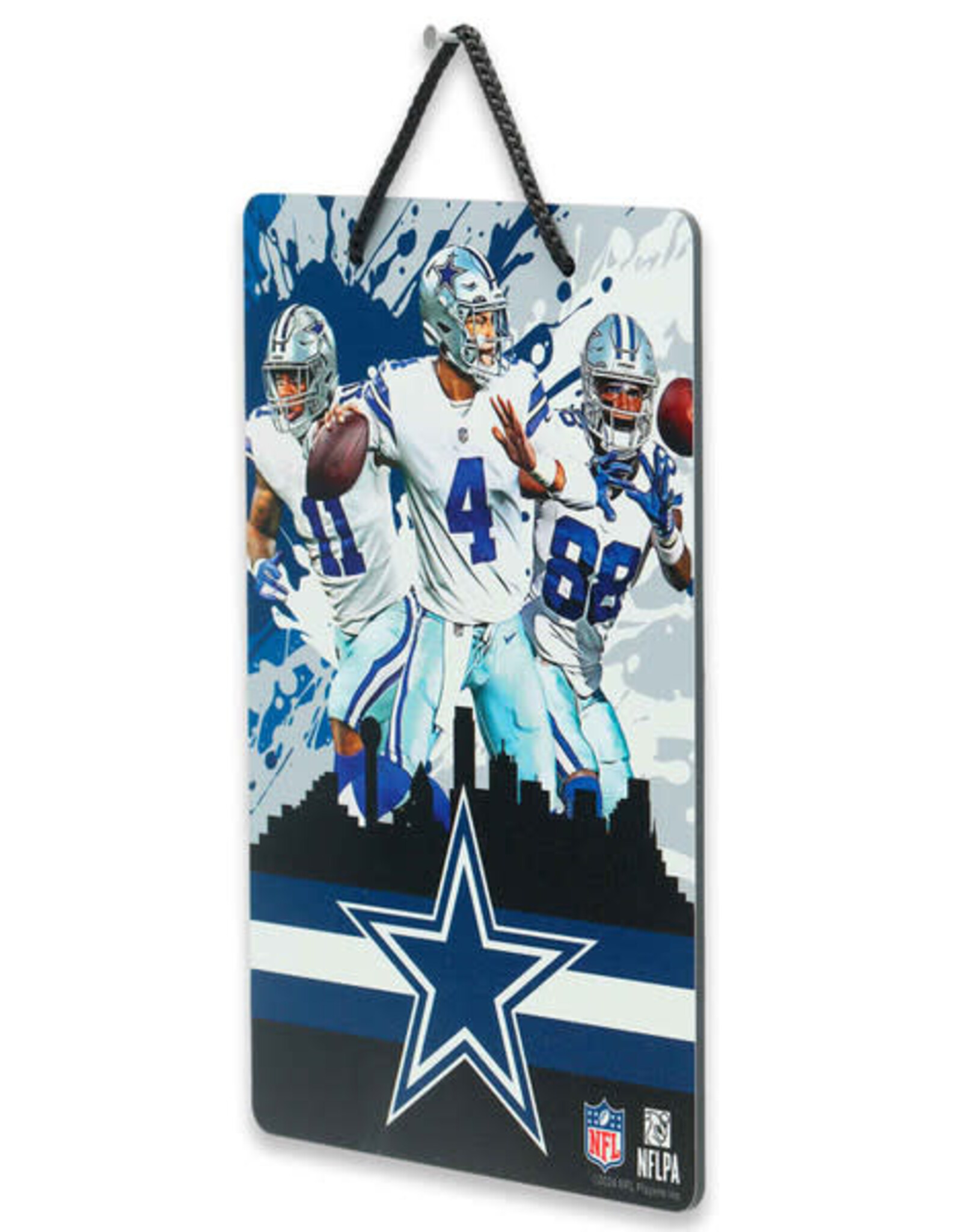 Open Road Brands Dallas Cowboys Skyline Hanging X-Metal Sign
