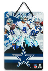 Open Road Brands Dallas Cowboys Skyline Hanging X-Metal Sign
