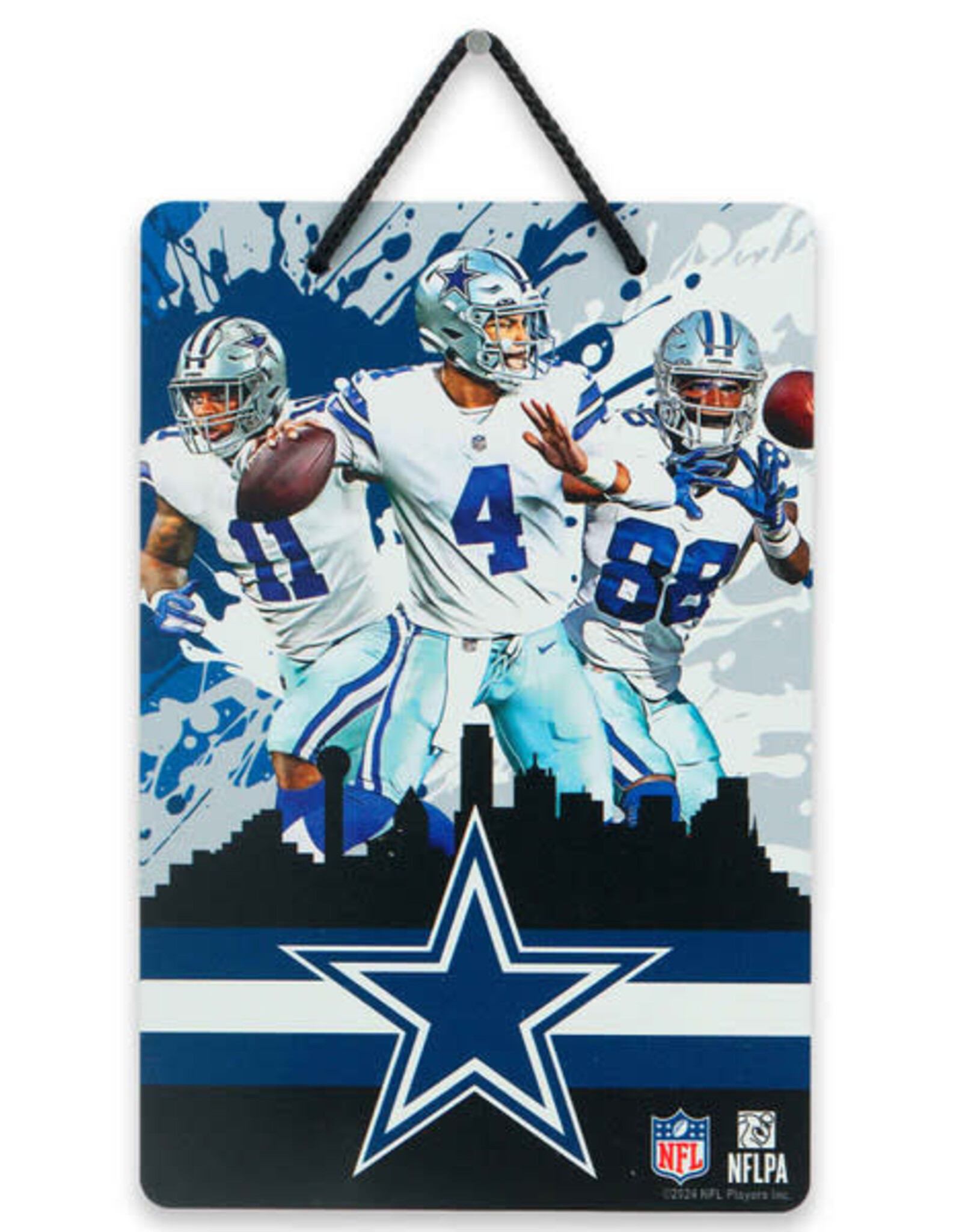 Open Road Brands Dallas Cowboys Skyline Hanging X-Metal Sign