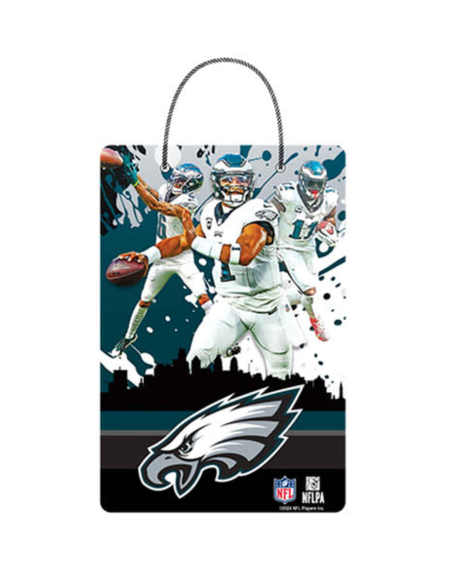 Open Road Brands Philadelphia Eagles Skyline Hanging X-Metal Sign