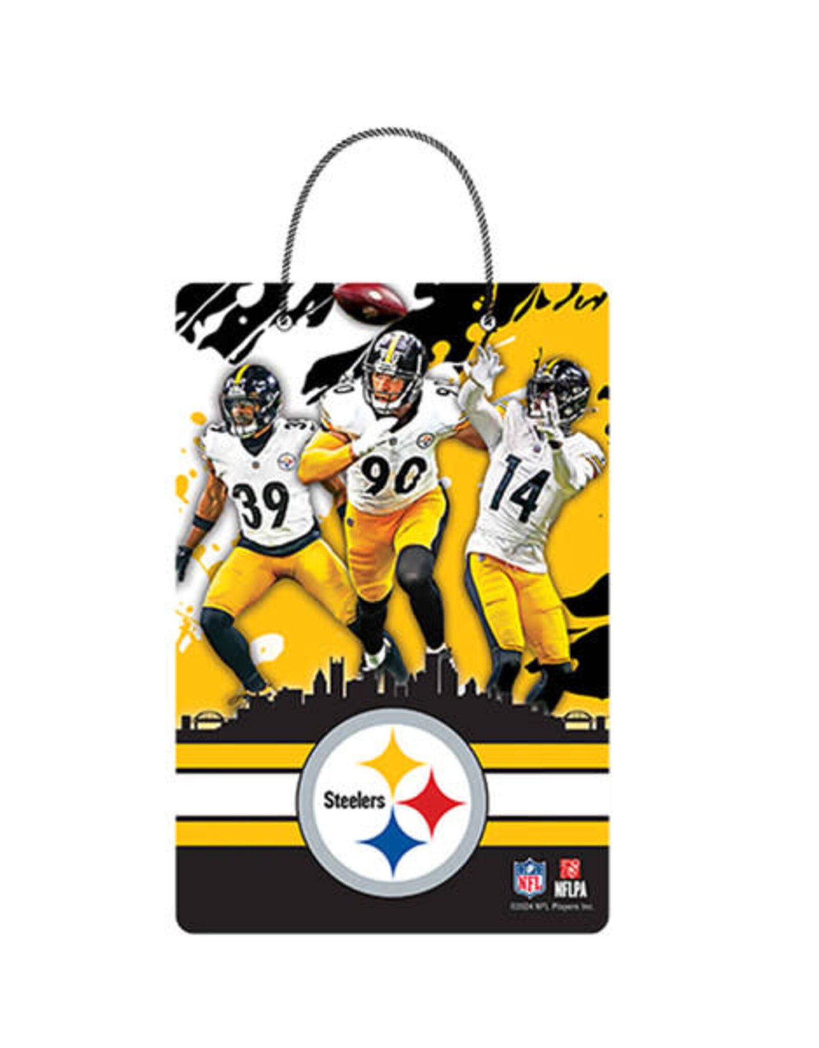 Open Road Brands Pittsburgh Steelers Skyline Hanging X-Metal Sign