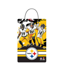 Open Road Brands Pittsburgh Steelers Skyline Hanging X-Metal Sign