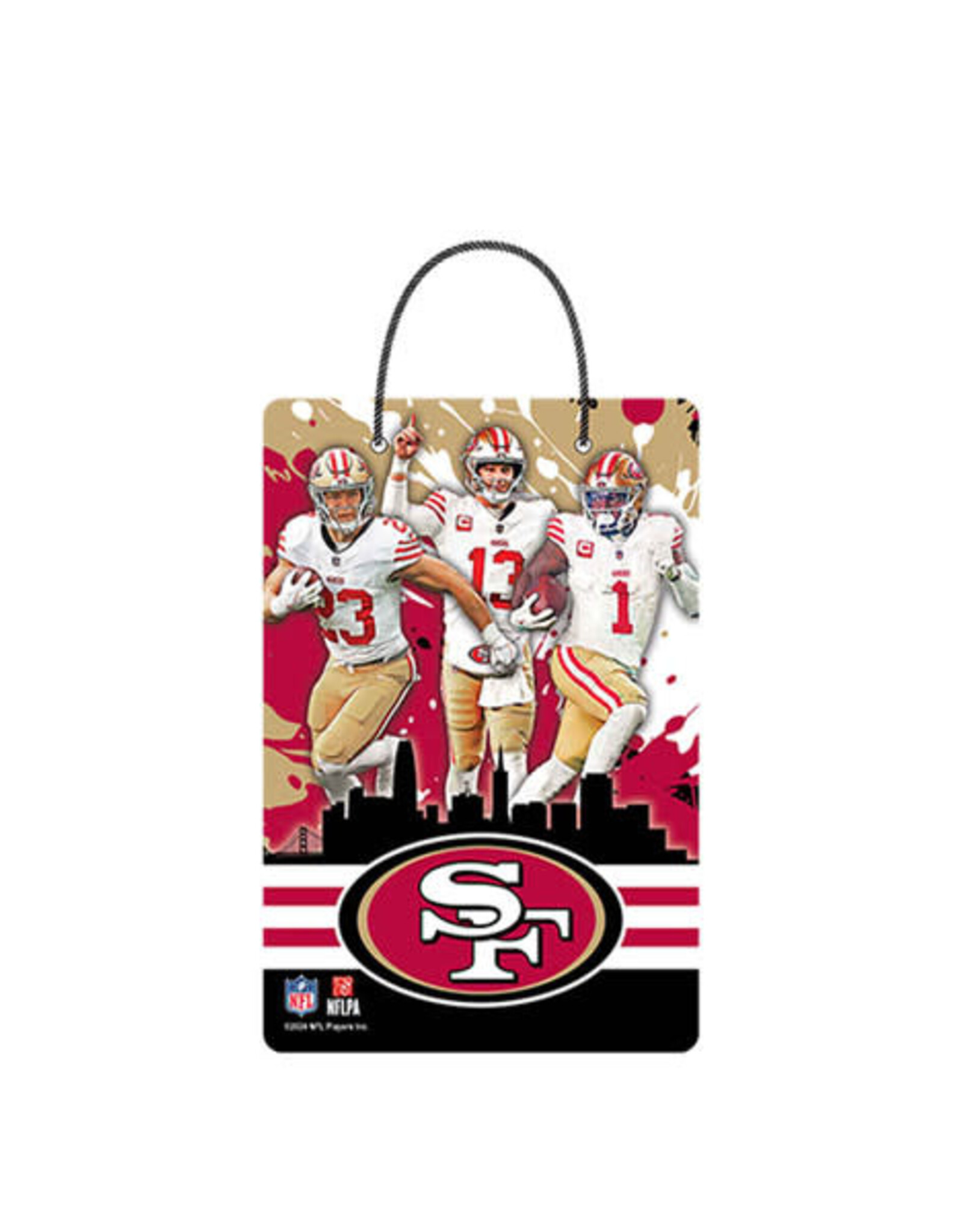 Open Road Brands San Francisco 49ers Skyline Hanging X-Metal Sign