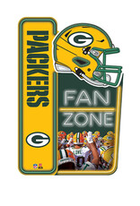 Open Road Brands Green Bay Packers Fan Zone Hanging X-Metal Sign