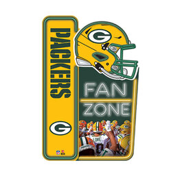 Open Road Brands Green Bay Packers Fan Zone Hanging X-Metal Sign