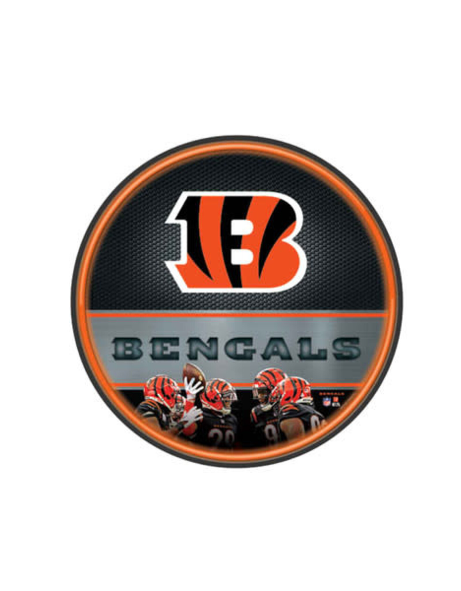 Open Road Brands Cincinnati Bengals 16" Round LED Wall Art