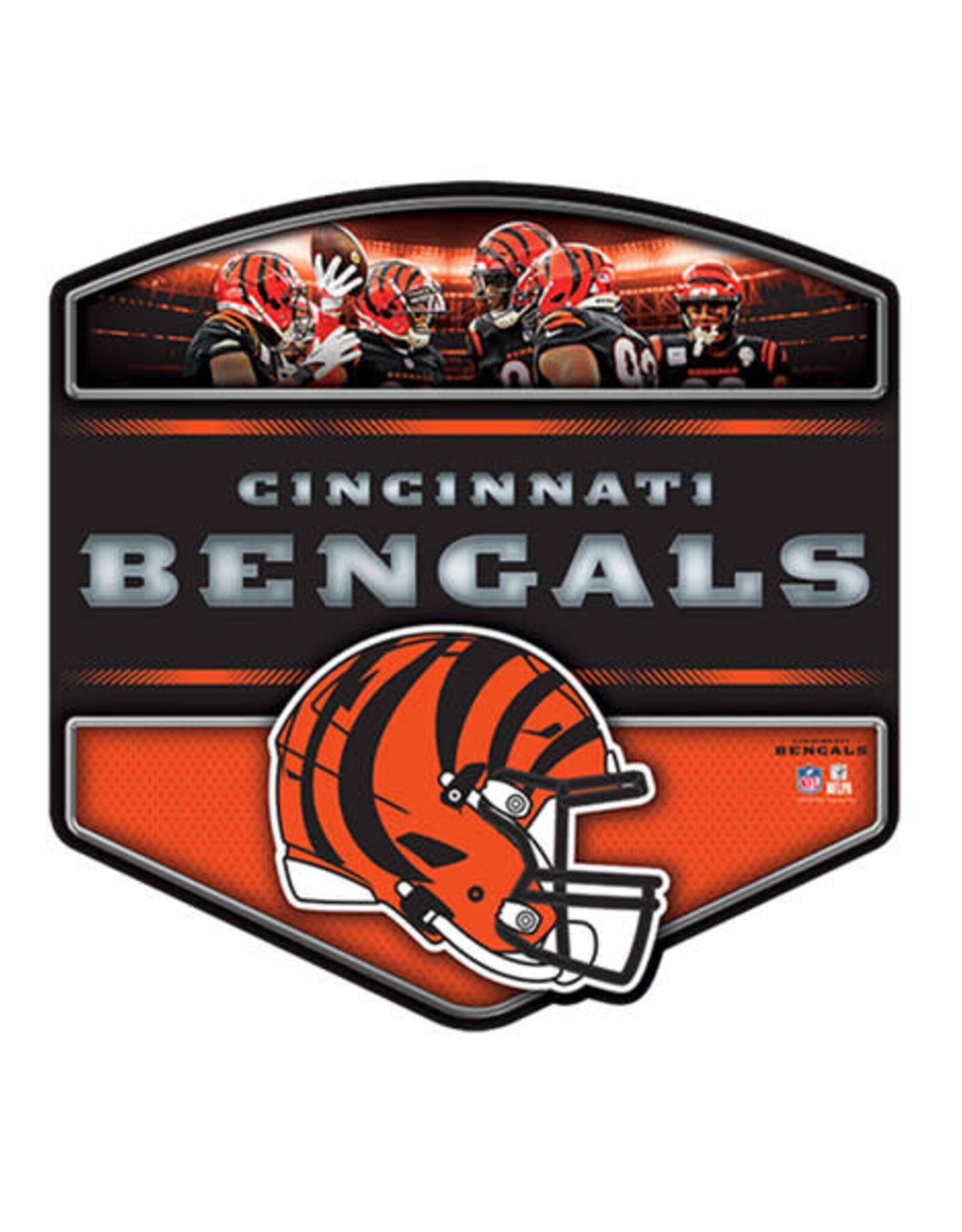 Open Road Brands Cincinnati Bengals Knockout Metal Sign