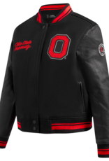 Pro Standard Ohio State Buckeyes Women's Classic Wool Rib Varsity Jacket