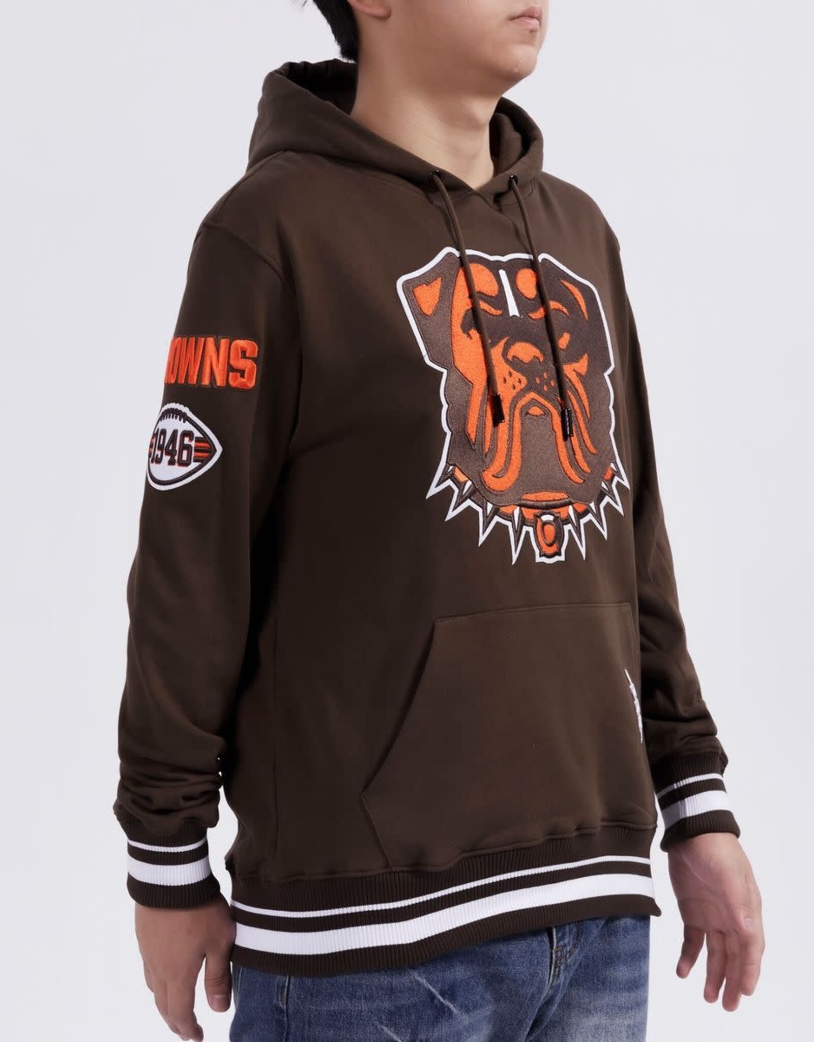 Pro Standard Cleveland Browns Men's Mash Up Rib Pullover Hoodie