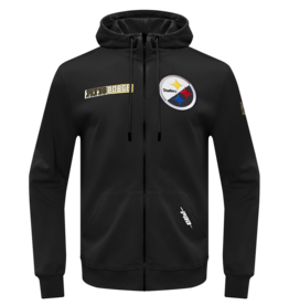 Pro Standard Pittsburgh Steelers Men's Split Logo Front Zip Hoodie