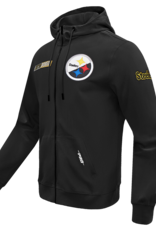 Pro Standard Pittsburgh Steelers Men's Split Logo Front Zip Hoodie