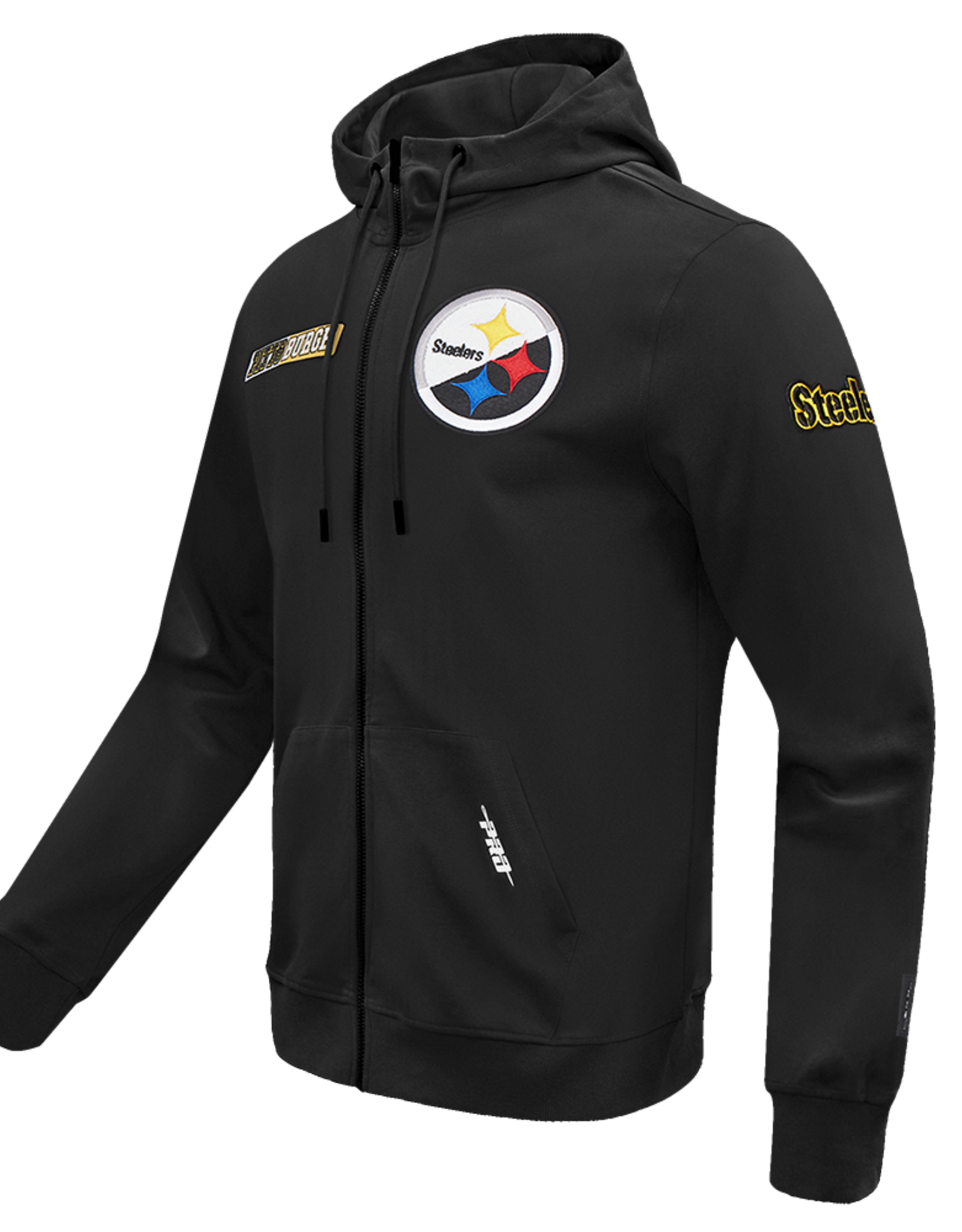 Pro Standard Pittsburgh Steelers Men's Split Logo Front Zip Hoodie