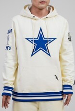 Pro Standard Dallas Cowboys Men's Retro Classic Fleece Pullover Hoodie - Eggshell