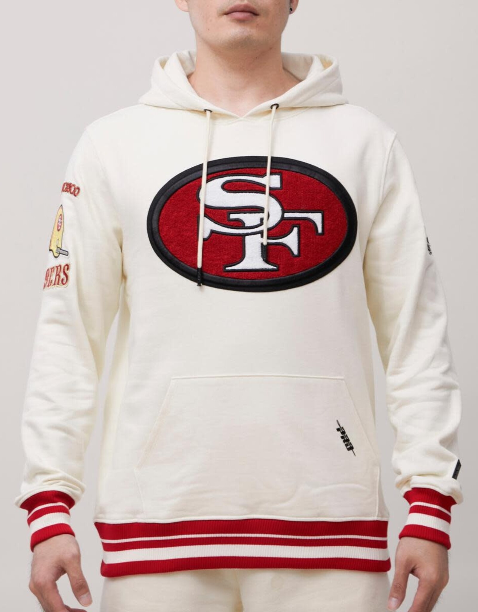 Pro Standard San Francisco 49ers Men's Retro Classic Fleece Pullover Hoodie - Eggshell
