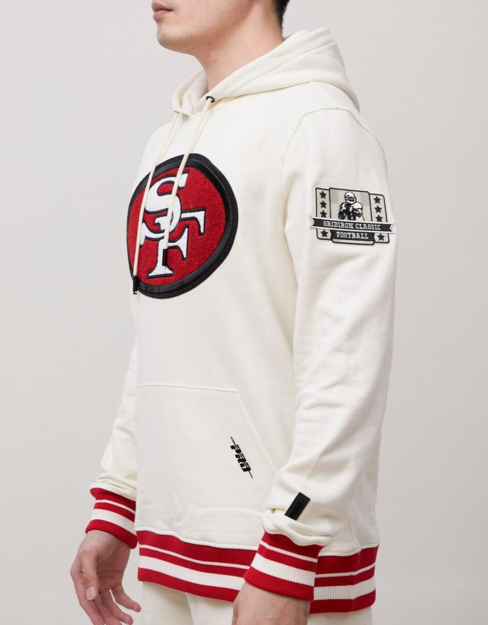 Pro Standard San Francisco 49ers Men's Retro Classic Fleece Pullover Hoodie - Eggshell