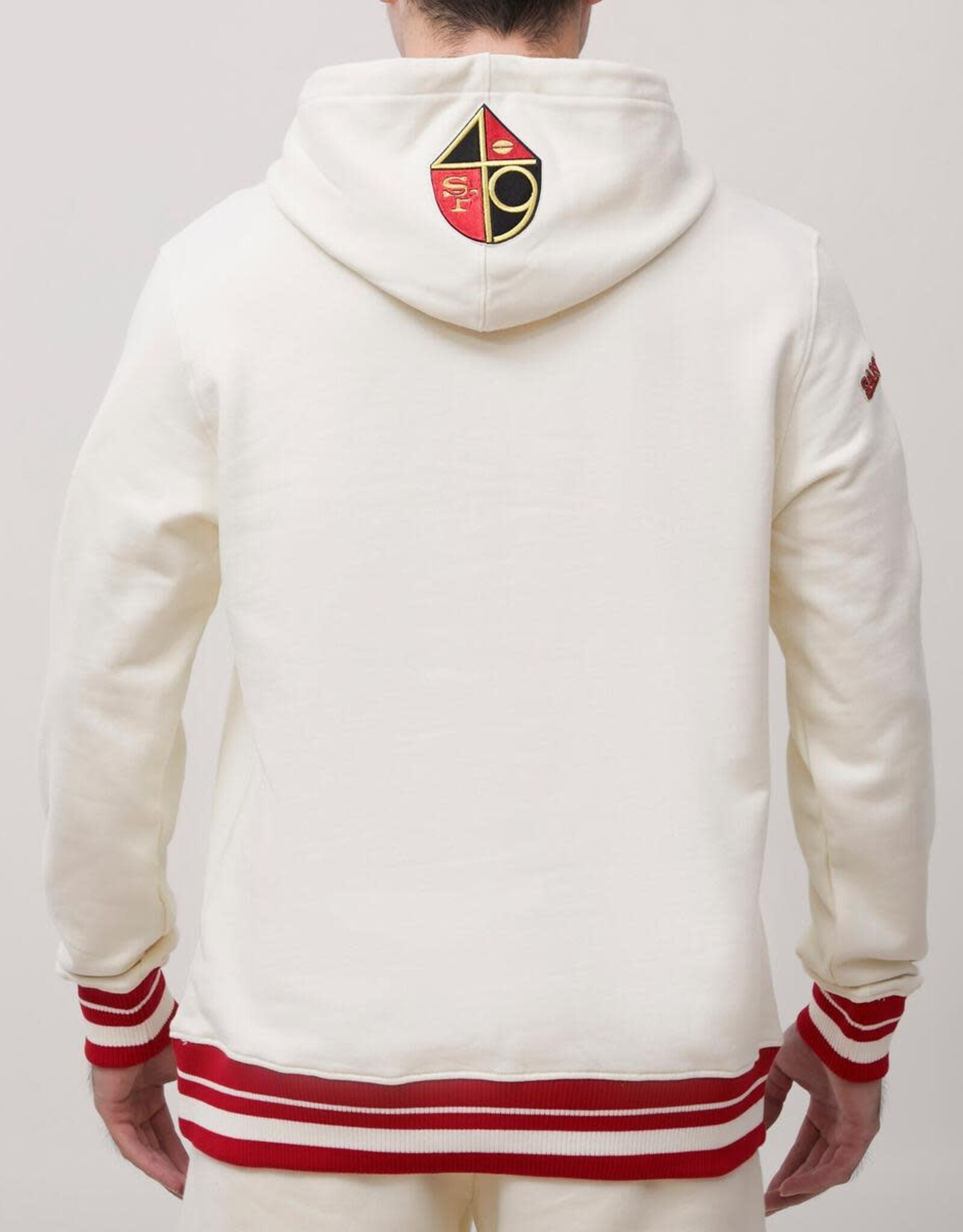 Pro Standard San Francisco 49ers Men's Retro Classic Fleece Pullover Hoodie - Eggshell