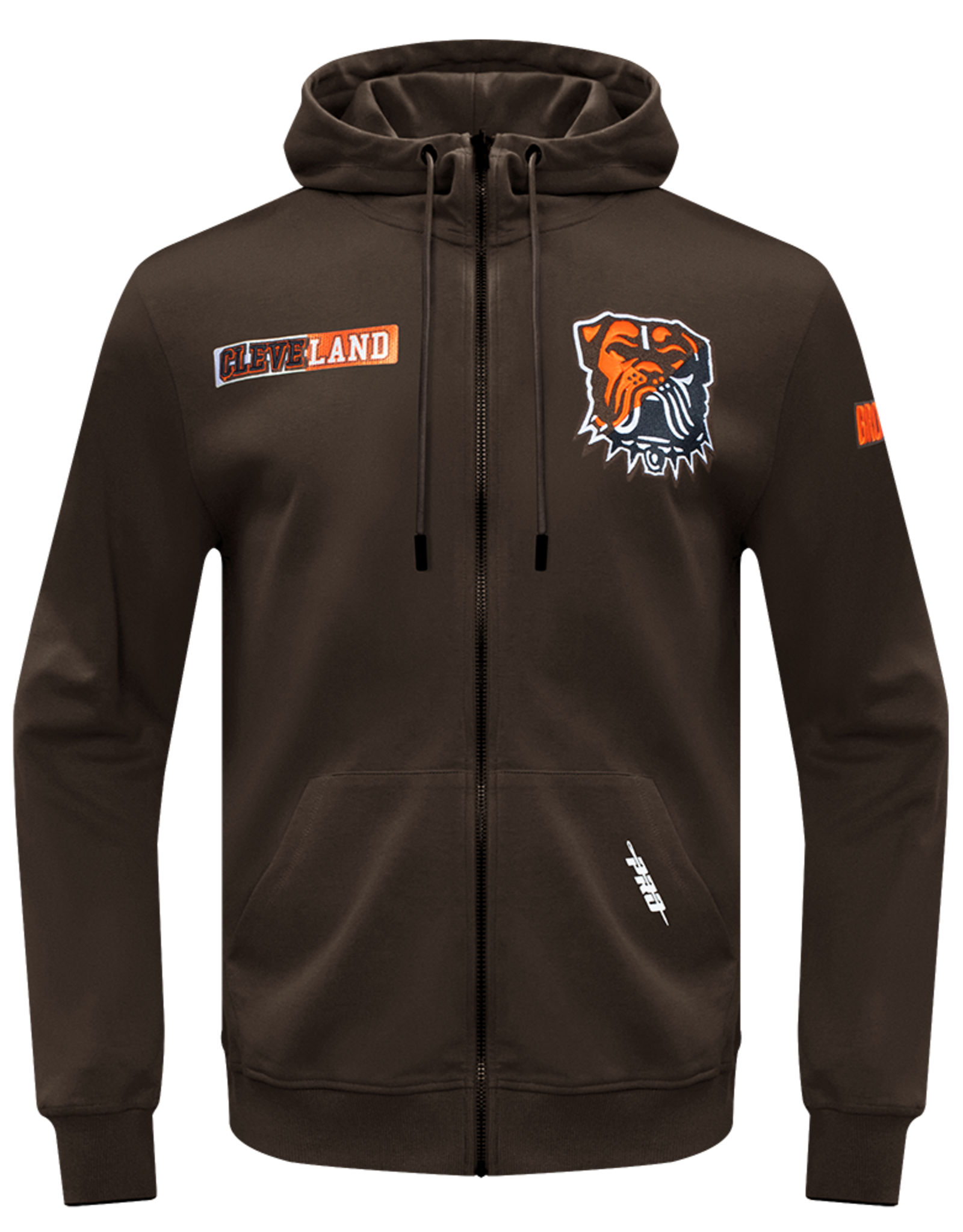 Pro Standard Cleveland Browns Men's Split Logo Front Zip Hoodie