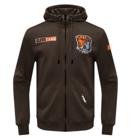 Pro Standard Cleveland Browns Men's Split Logo Front Zip Hoodie