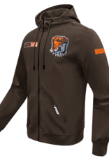 Pro Standard Cleveland Browns Men's Split Logo Front Zip Hoodie