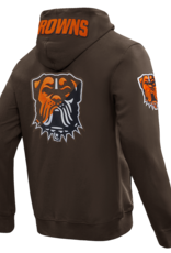 Pro Standard Cleveland Browns Men's Split Logo Front Zip Hoodie