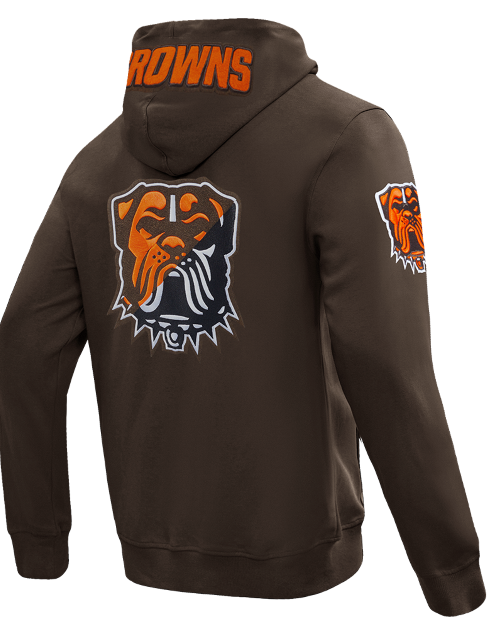 Pro Standard Cleveland Browns Men's Split Logo Front Zip Hoodie