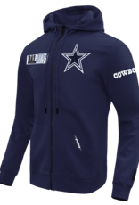 Pro Standard Dallas Cowboys Men's Split Logo Front Zip Hoodie