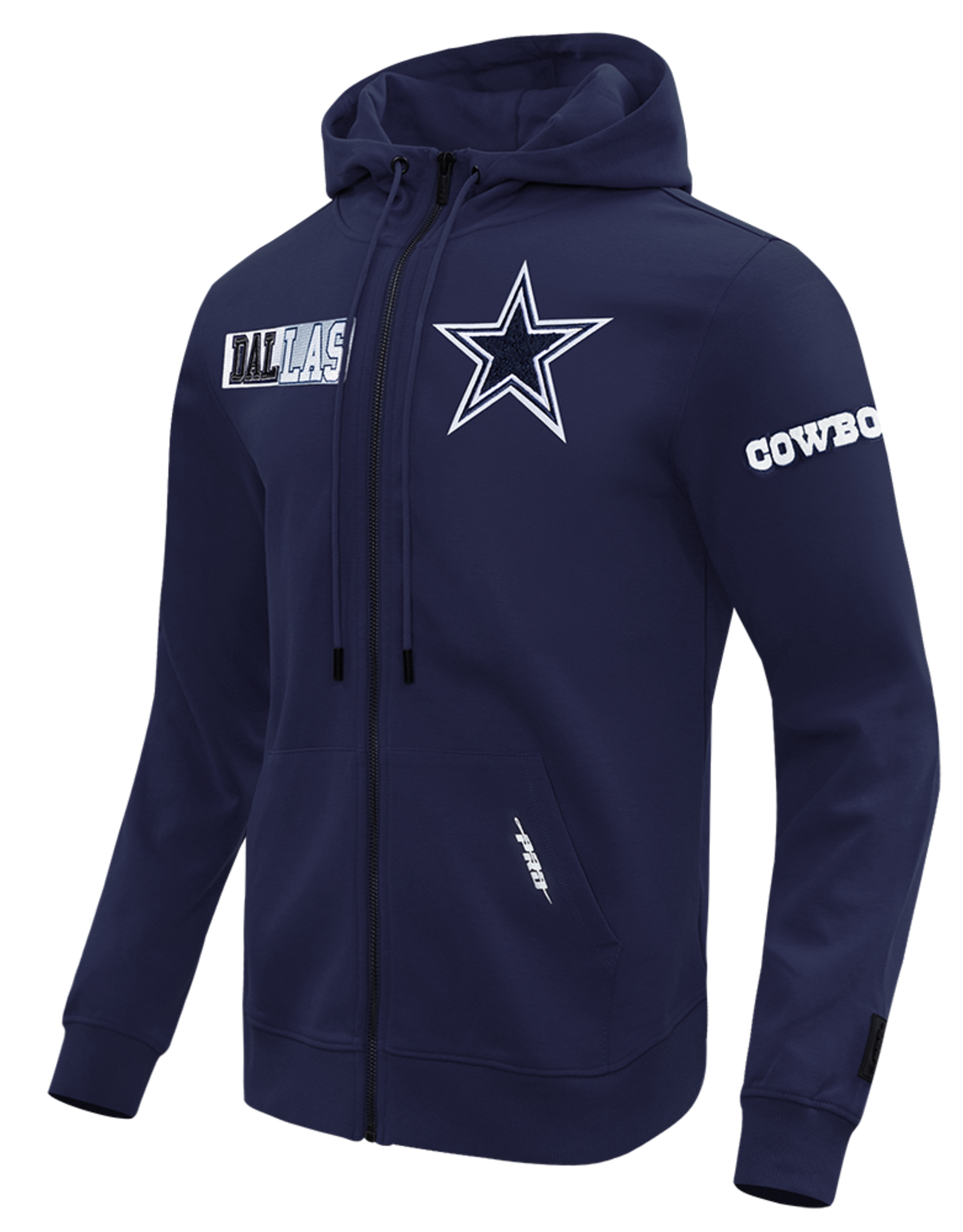 Pro Standard Dallas Cowboys Men's Split Logo Front Zip Hoodie