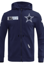 Pro Standard Dallas Cowboys Men's Split Logo Front Zip Hoodie