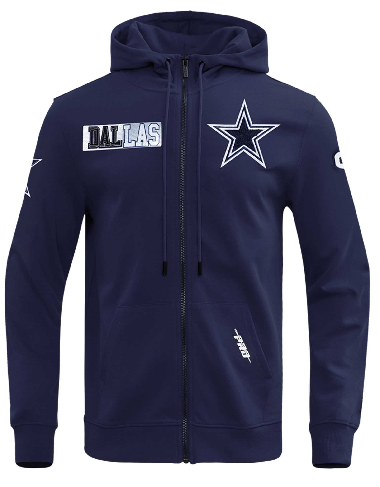 Pro Standard Dallas Cowboys Men's Split Logo Front Zip Hoodie