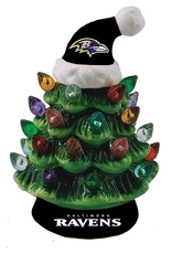 EVERGREEN Baltimore Ravens  4" Lighted LED Ceramic Tree Ornament