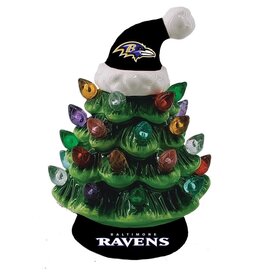 EVERGREEN Baltimore Ravens  4" Lighted LED Ceramic Tree Ornament