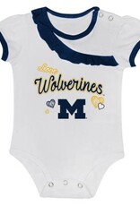 OUTERSTUFF Michigan Wolverines Newborn Love My Team Creeper Skirt Dress