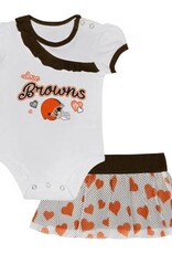 OUTERSTUFF Cleveland Browns Newborn Love My Team Creeper Skirt Dress